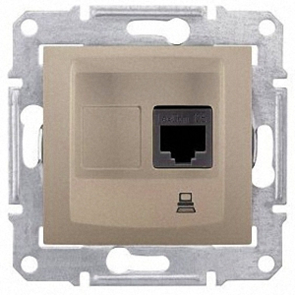 Розетка комп 'ютерна RJ45 cat5e UTP Schneider Electric Sedna Титан SDN4300168